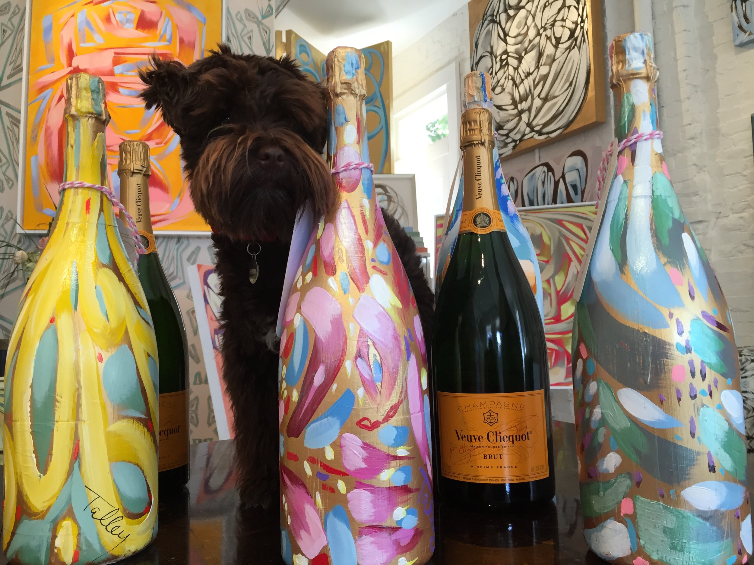 Insisting on a liquid lunch, our handsome Teutonic friend chose from an array of Veuve...