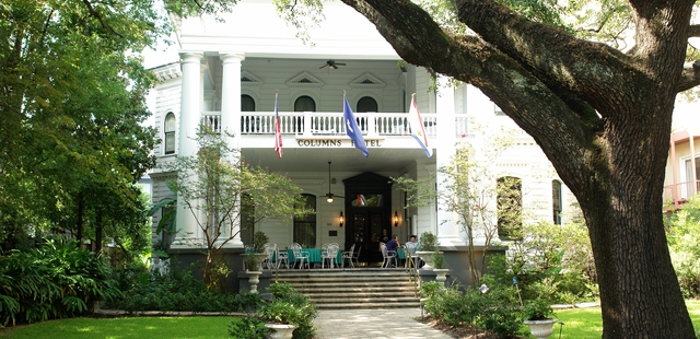the historic Columns Hotel on St. Charles Avenue