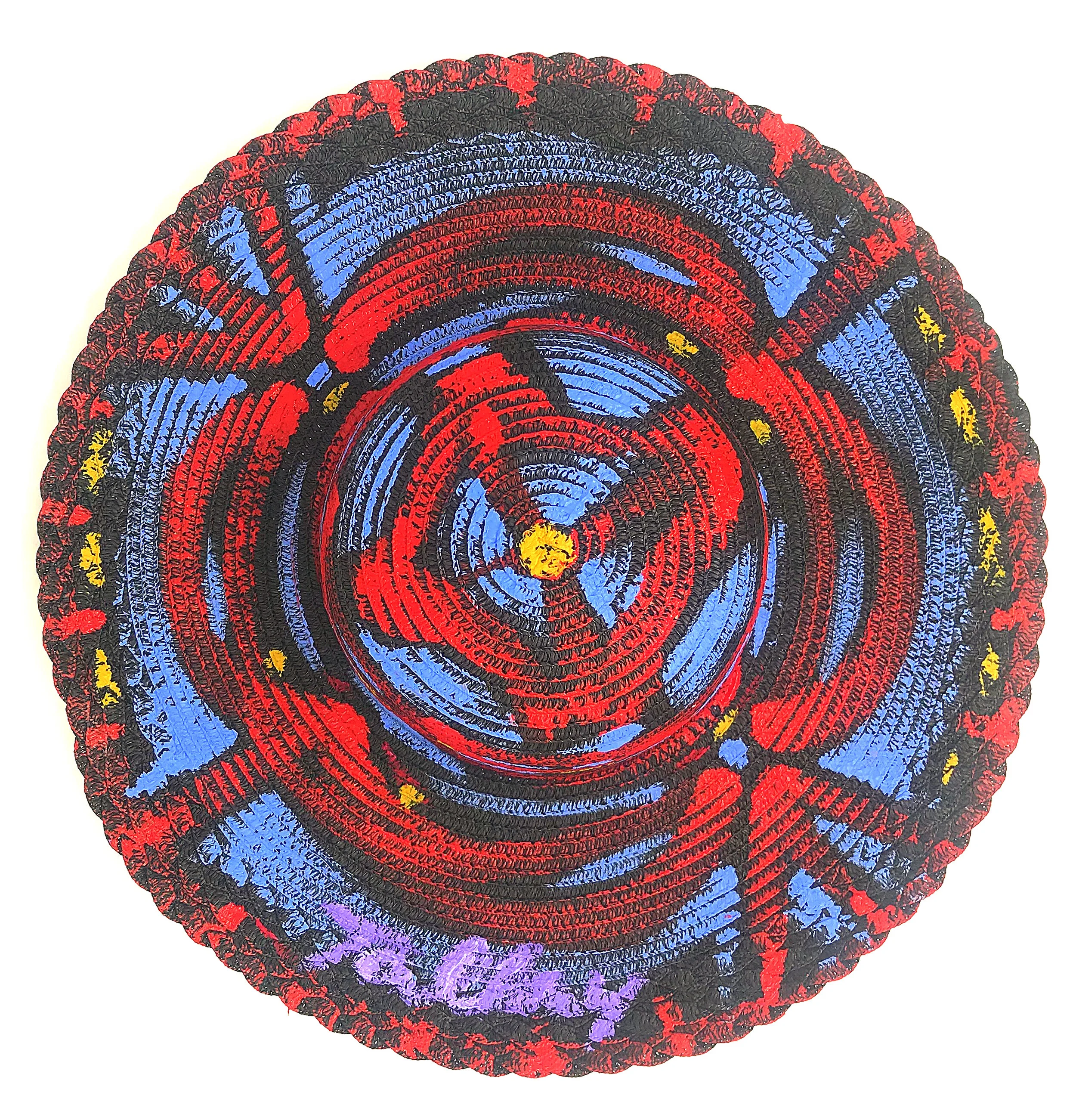 Hand-painted straw hat #3 size medium $225