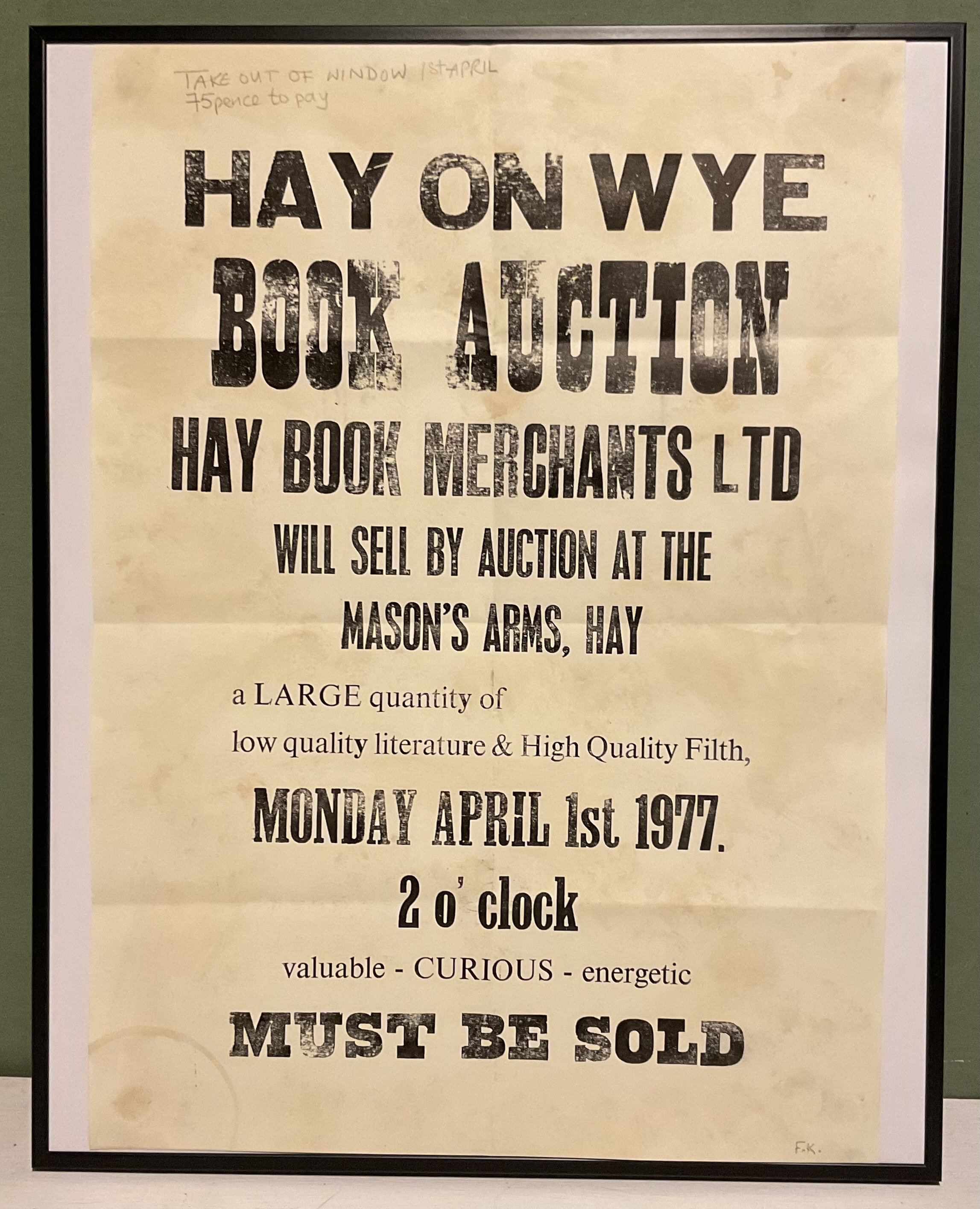 Book Auction - in Hay