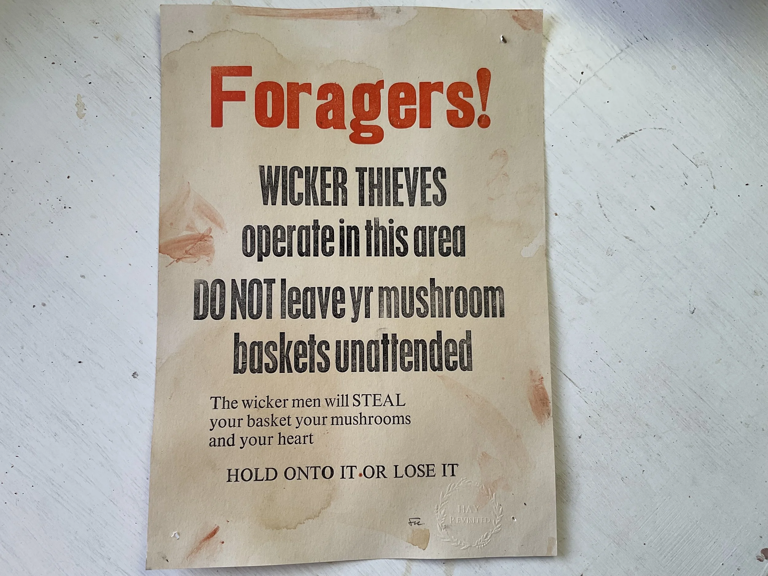 Foragers beware!