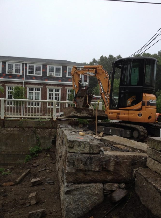 Construction of retaining wall