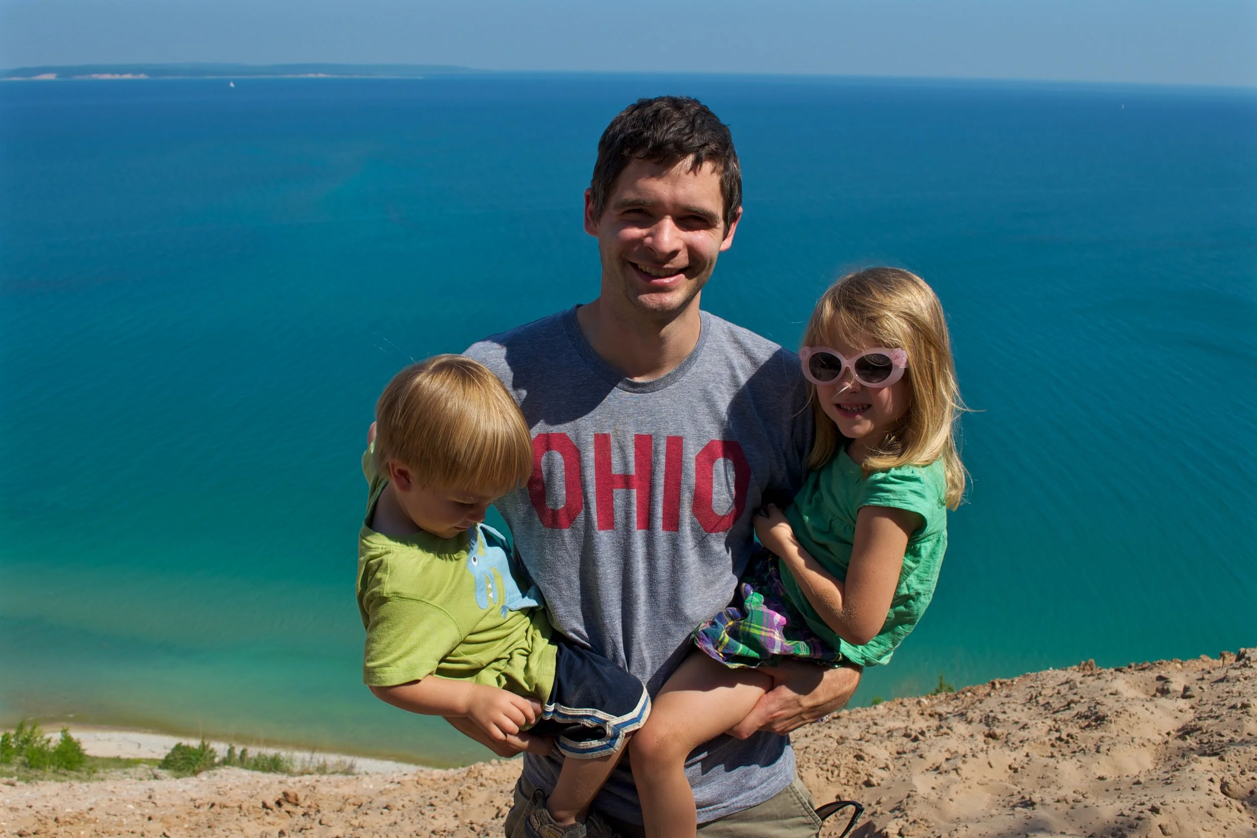 Mike Johansen, MD, pictured with his two children.