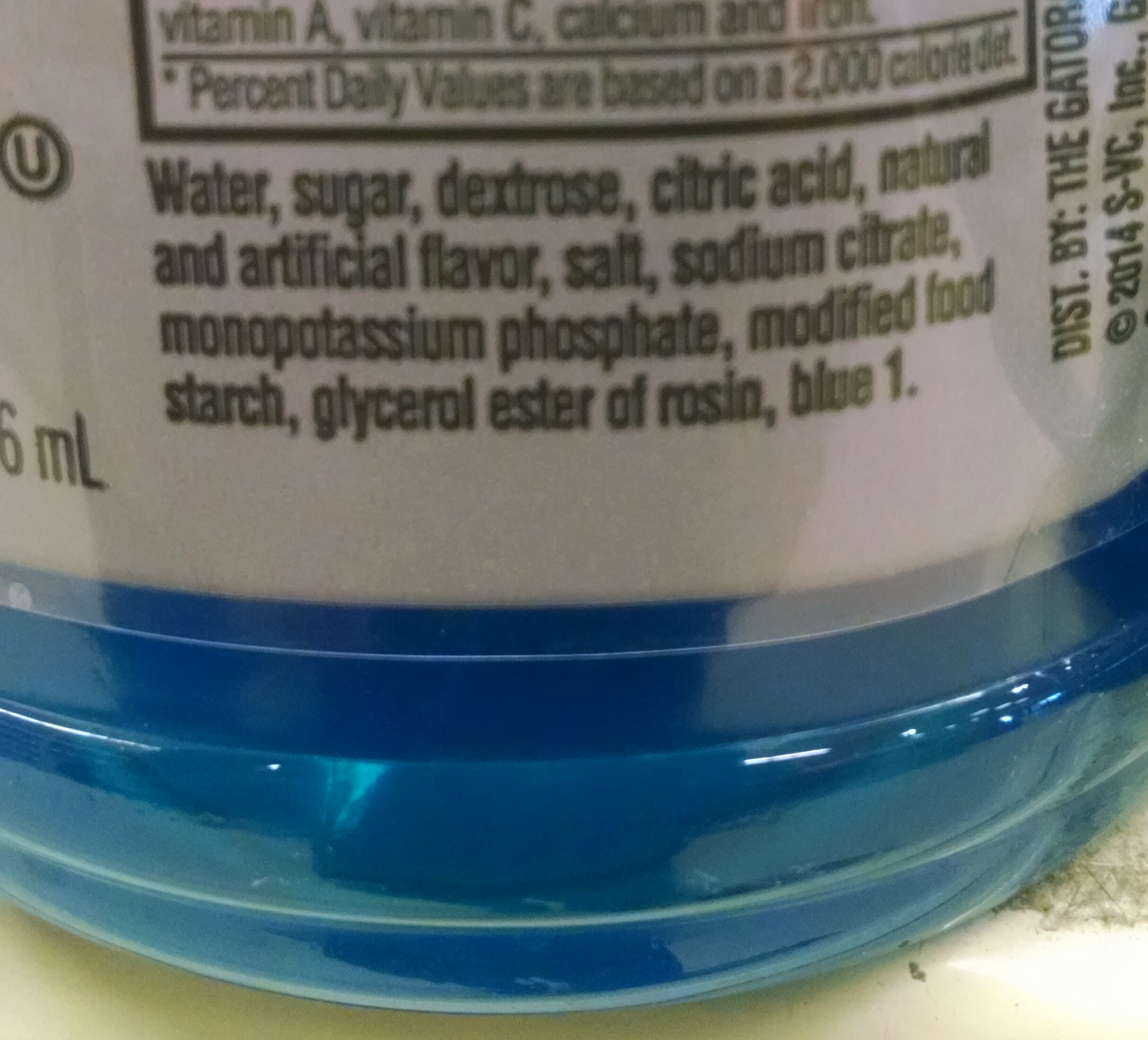 This is a very popular sports drink. This is supposed to be good for us??? This is what we are giving to athletes? What exactly is hidden in the "natural and artificial flavors" and why is there a need for the chemical "blue 1"? Does making it blue make us feel like we somehow have superpowers??? Once again, I don't know a single ingredient in this drink except the water, sugar & salt. 