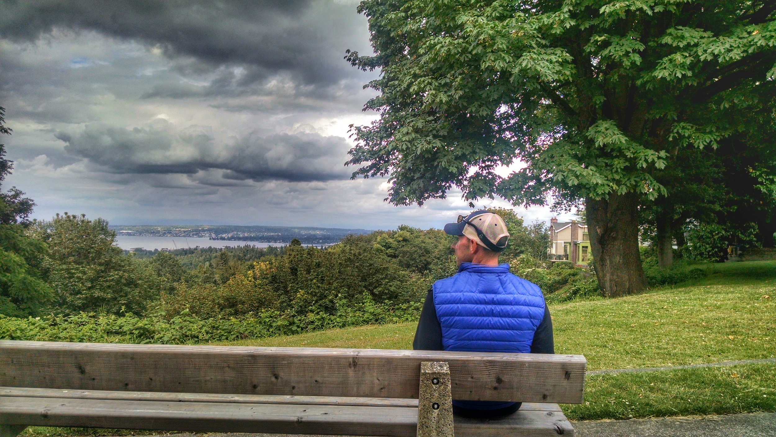 Enjoying Seattle's beautiful views