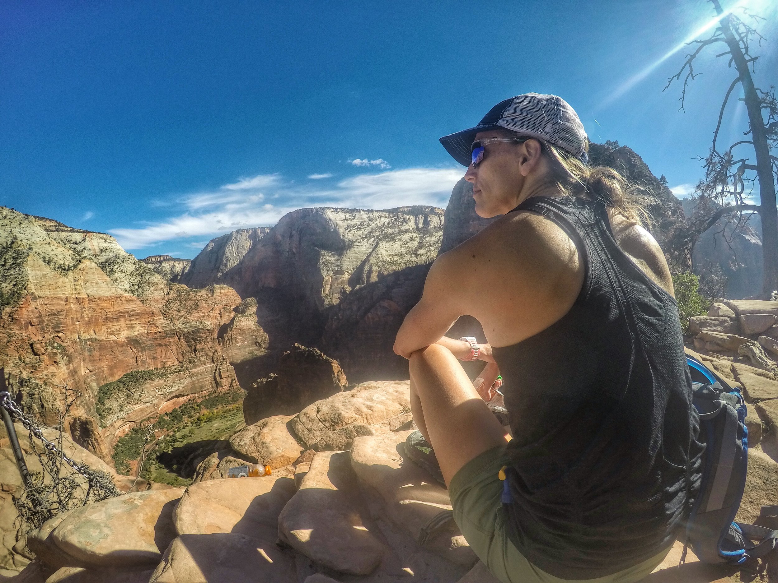 Soaking up the view and the sunshine
