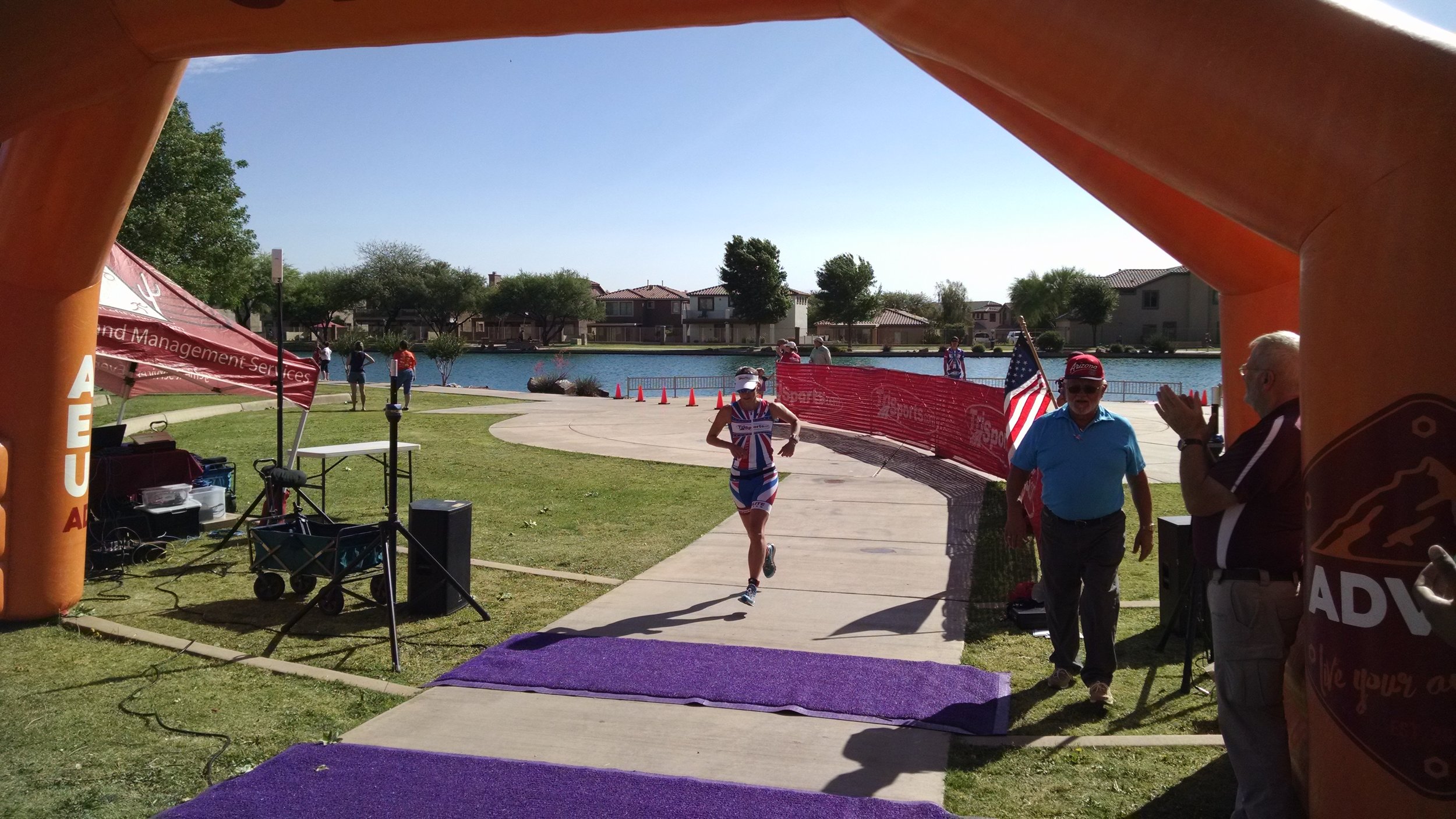 Crossing the finish line