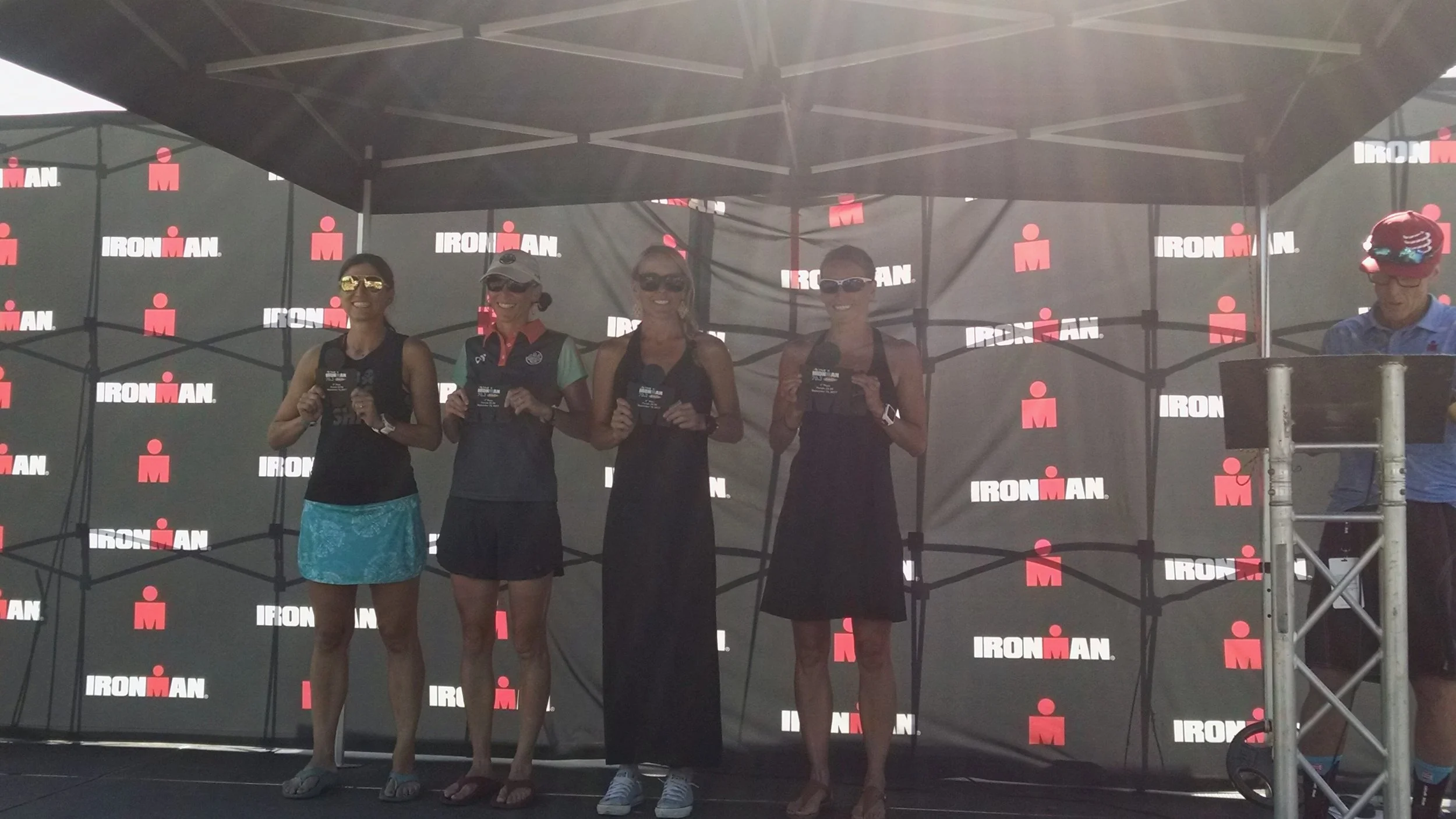 The podium at Santa Cruz 70.3