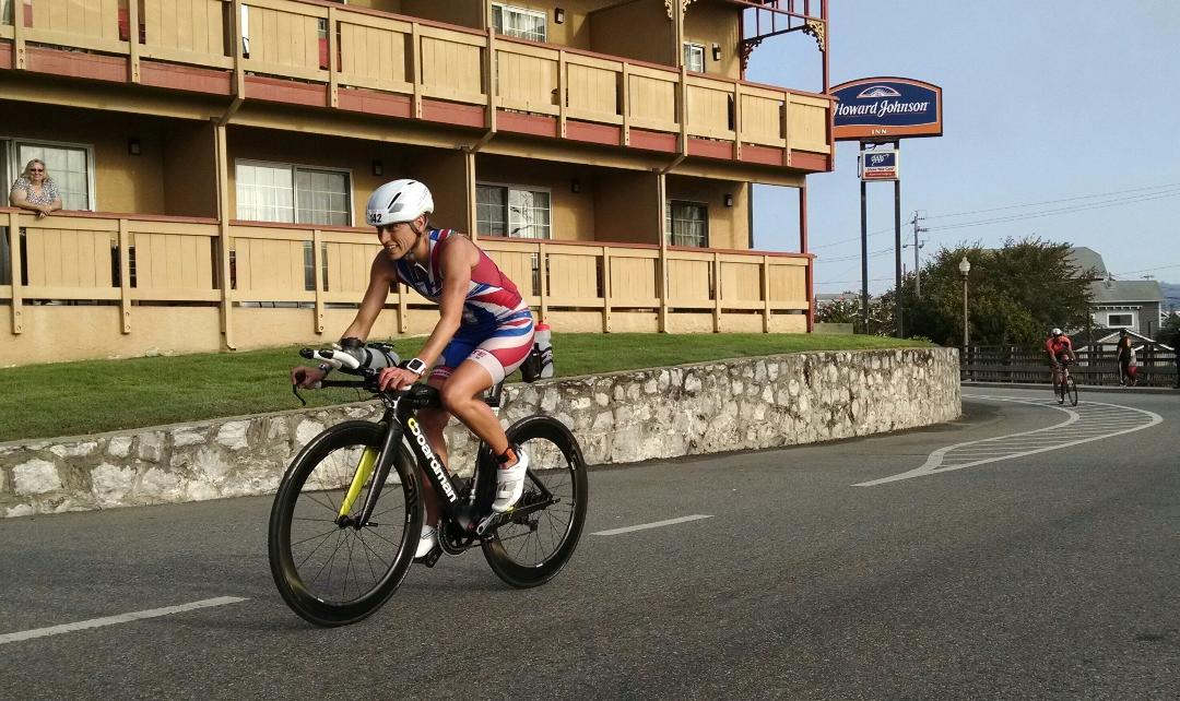 Heading out onto the bike course at Santa Cruz 70.3