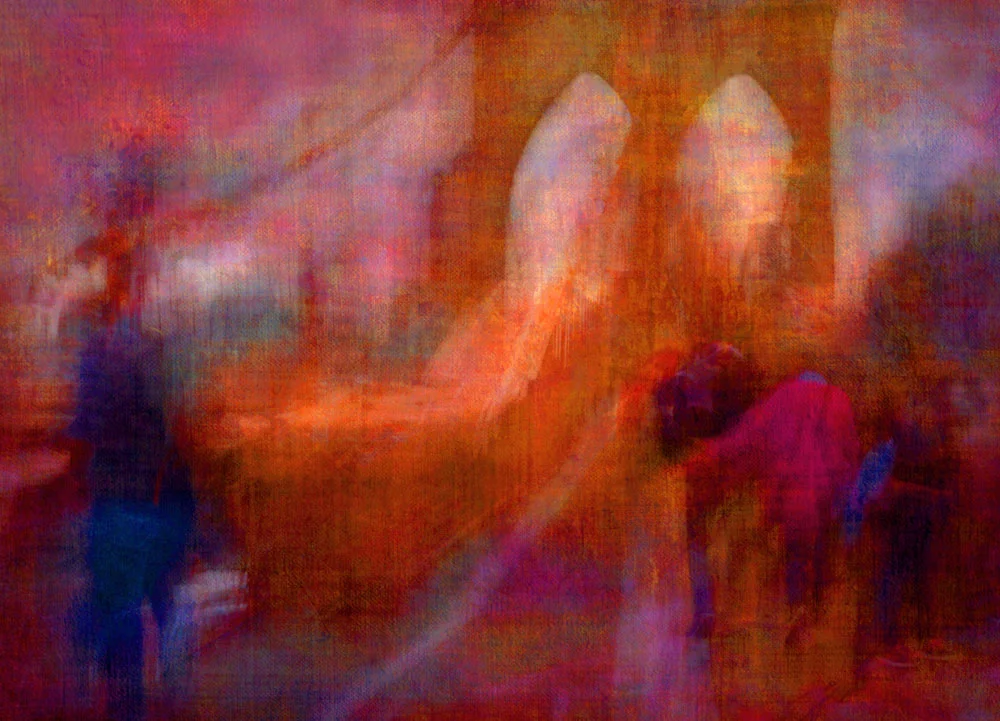 “Bridge,” alternative process photo, 28 X 39 in., © 2017 Bill Travis