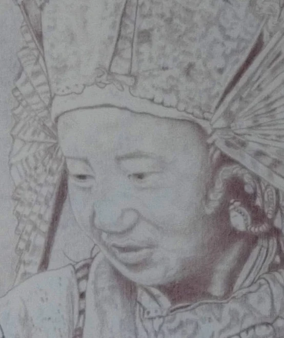 Detail from Tibetan Dancing Girl