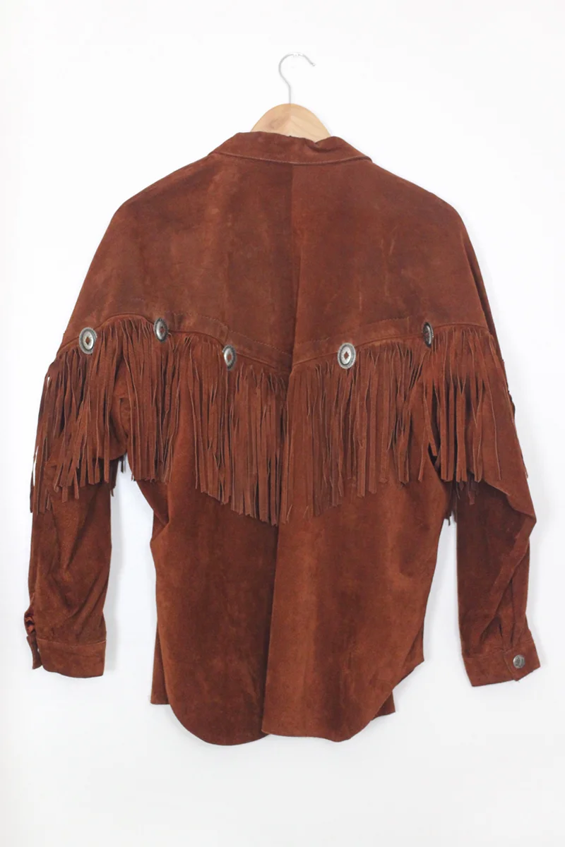 Vintage Brown Suede Western Jacket