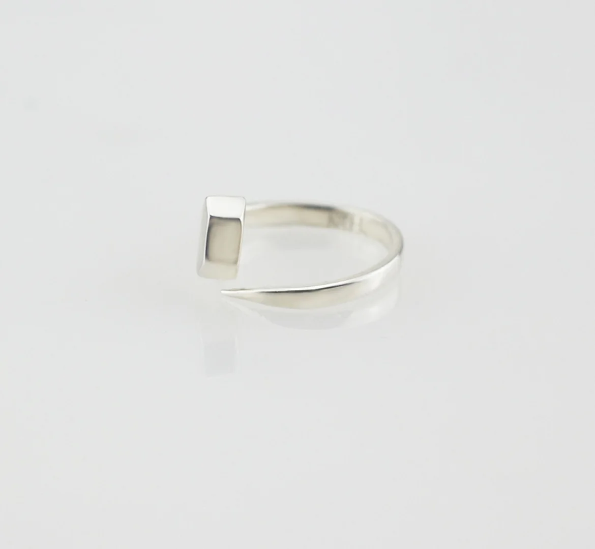 Horse and Nail Sterling Silver Horseshoe Nail Ring
