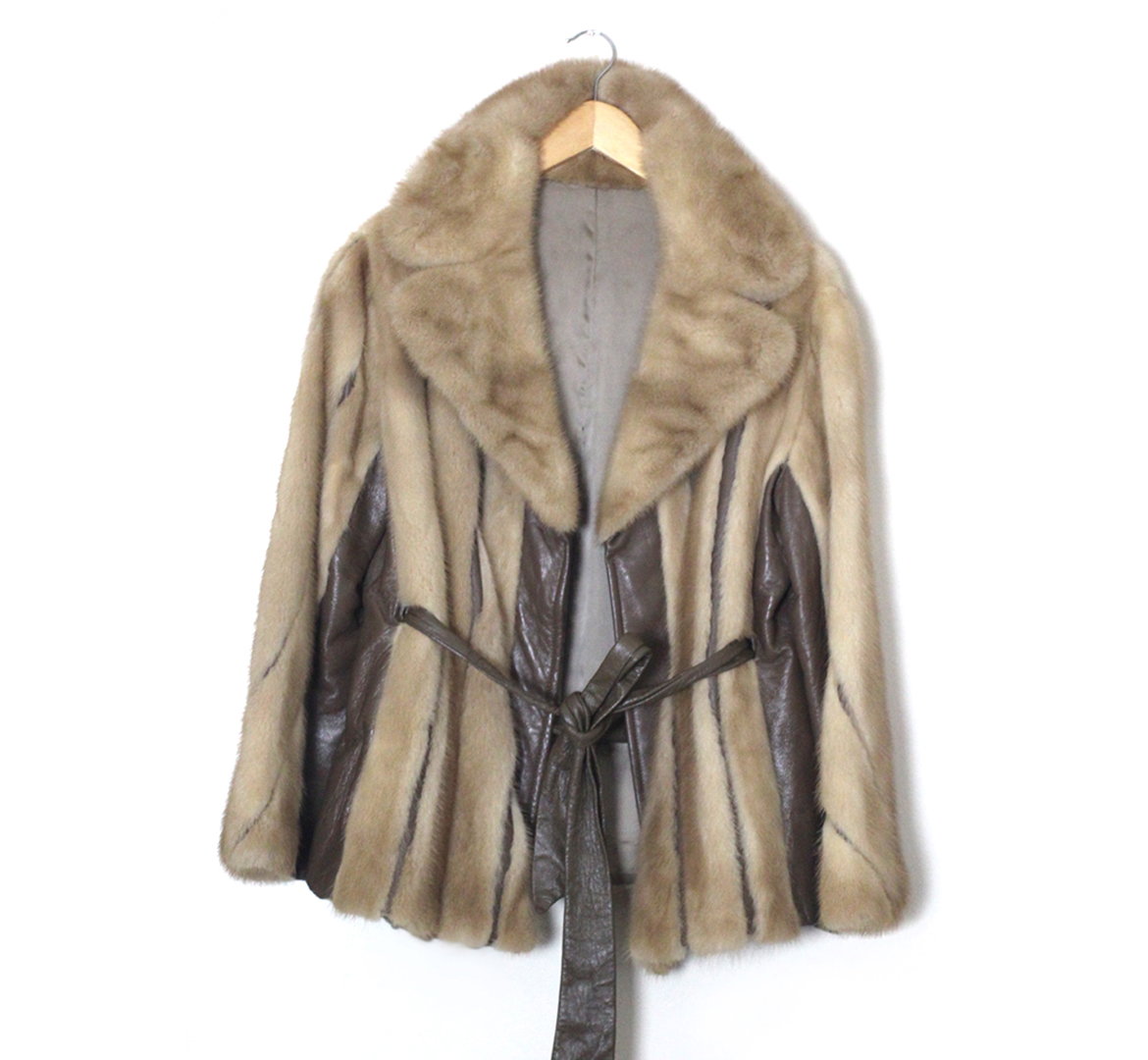 Vintage Stone Marten Fur Coat