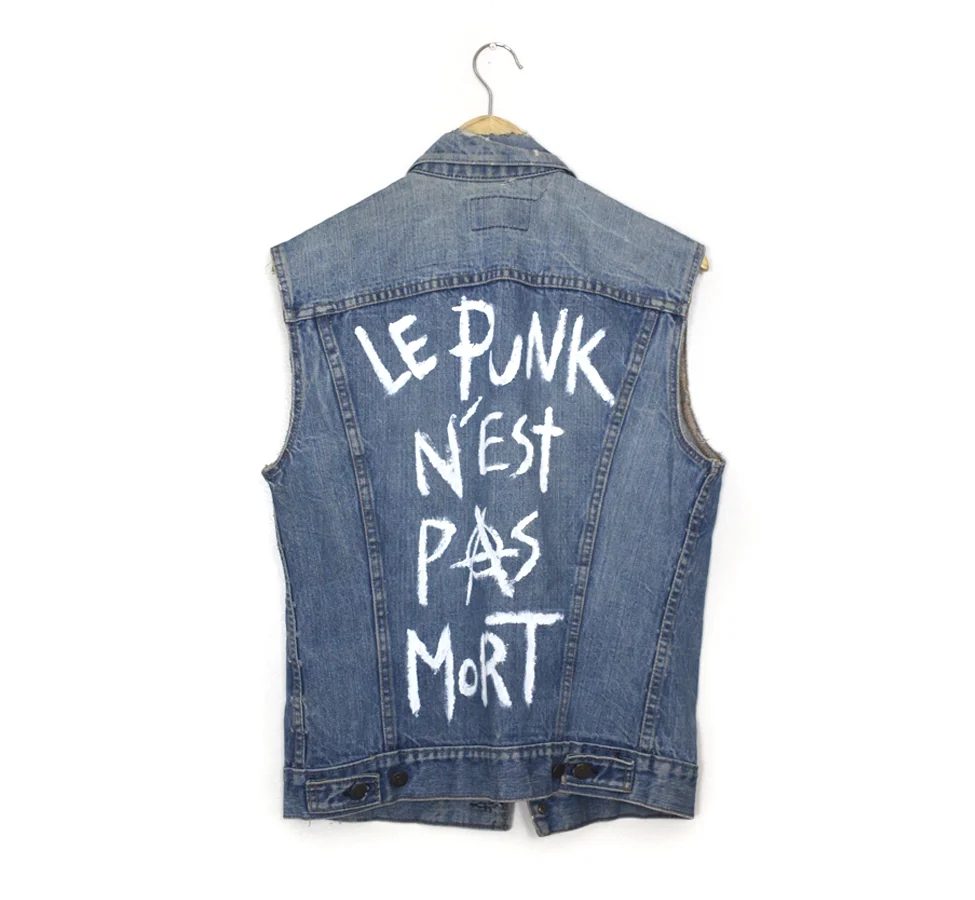 Le Punk N'est Pas Mort Denim Vest