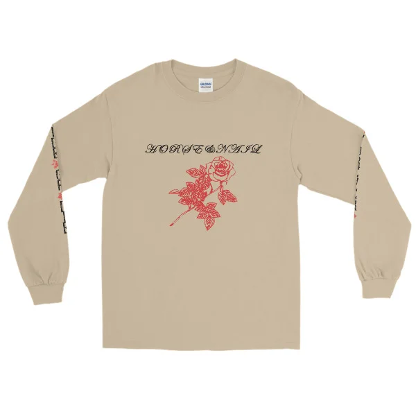 HORSE+NAIL RIDE OR DIE ROSE LONG SLEEVE TEE IN SAND