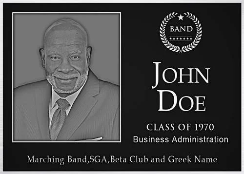 7” x 5” Aluminum Plaque for a $2,500 Donation