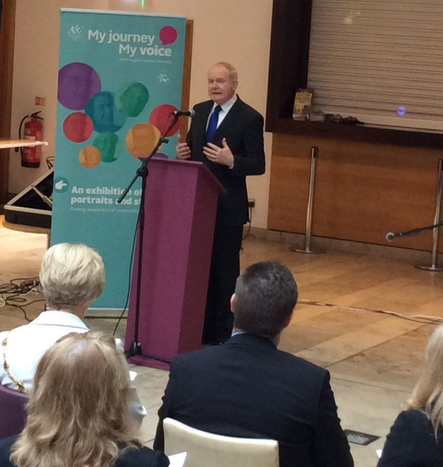 Deputy First Minister recounts his own experiences with family and friends who have experienced communication difficulties in his opening speech at the Millennium Forum. 