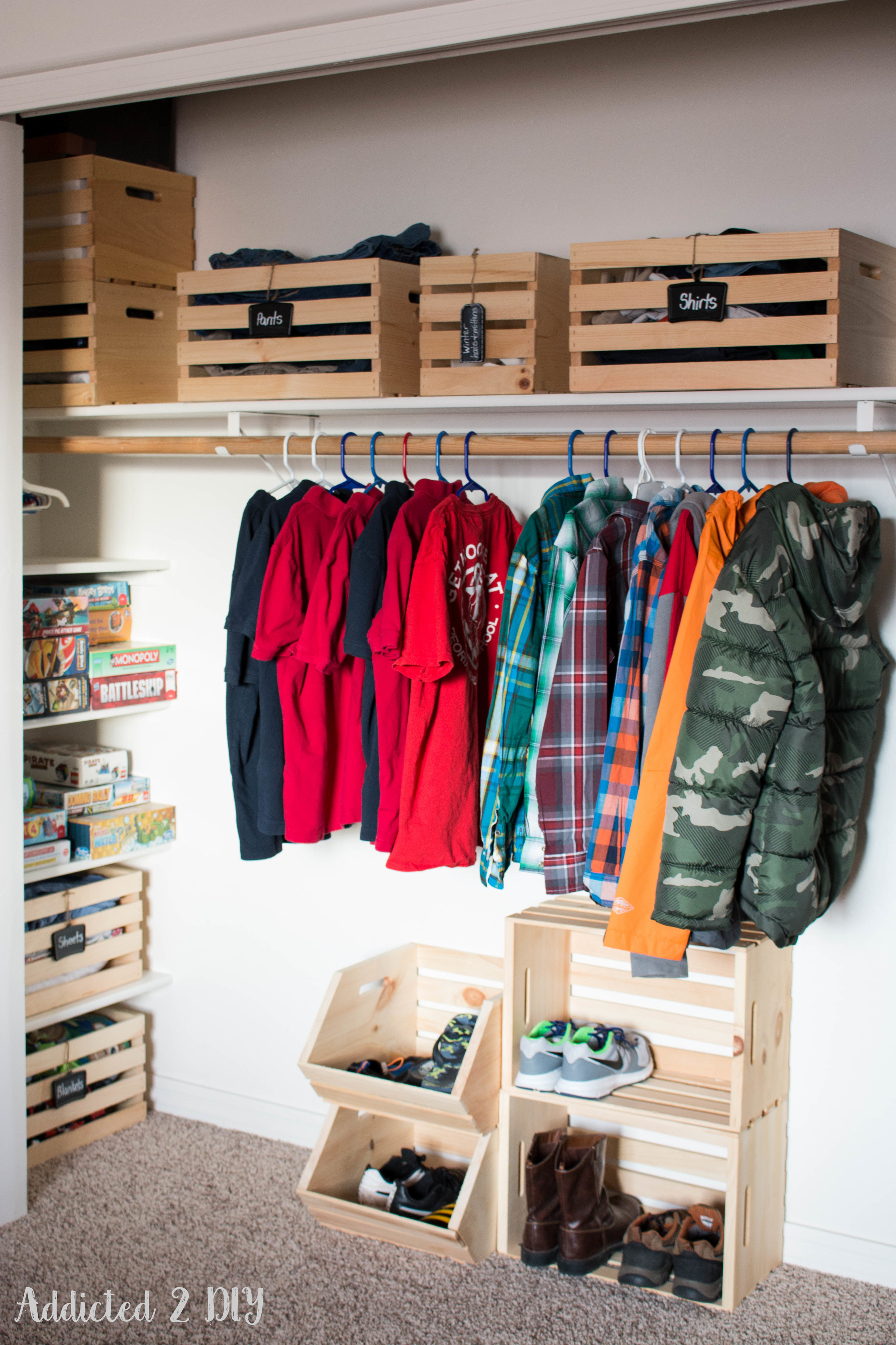 Kids Closet By Addicted 2 Diy Crates And Pallet