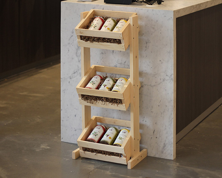 Pictured: Small 3-Tier Crate Stand