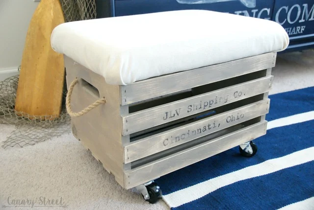 Crate Storage Ottoman by Canary Street Crafts
