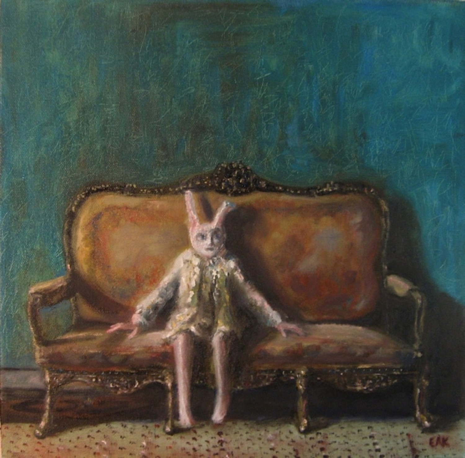 Le Lapin sur la divan 12 x 12
