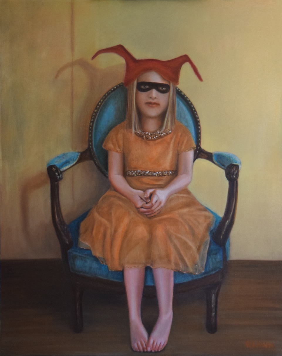 Girl in Mask 30" x 24"