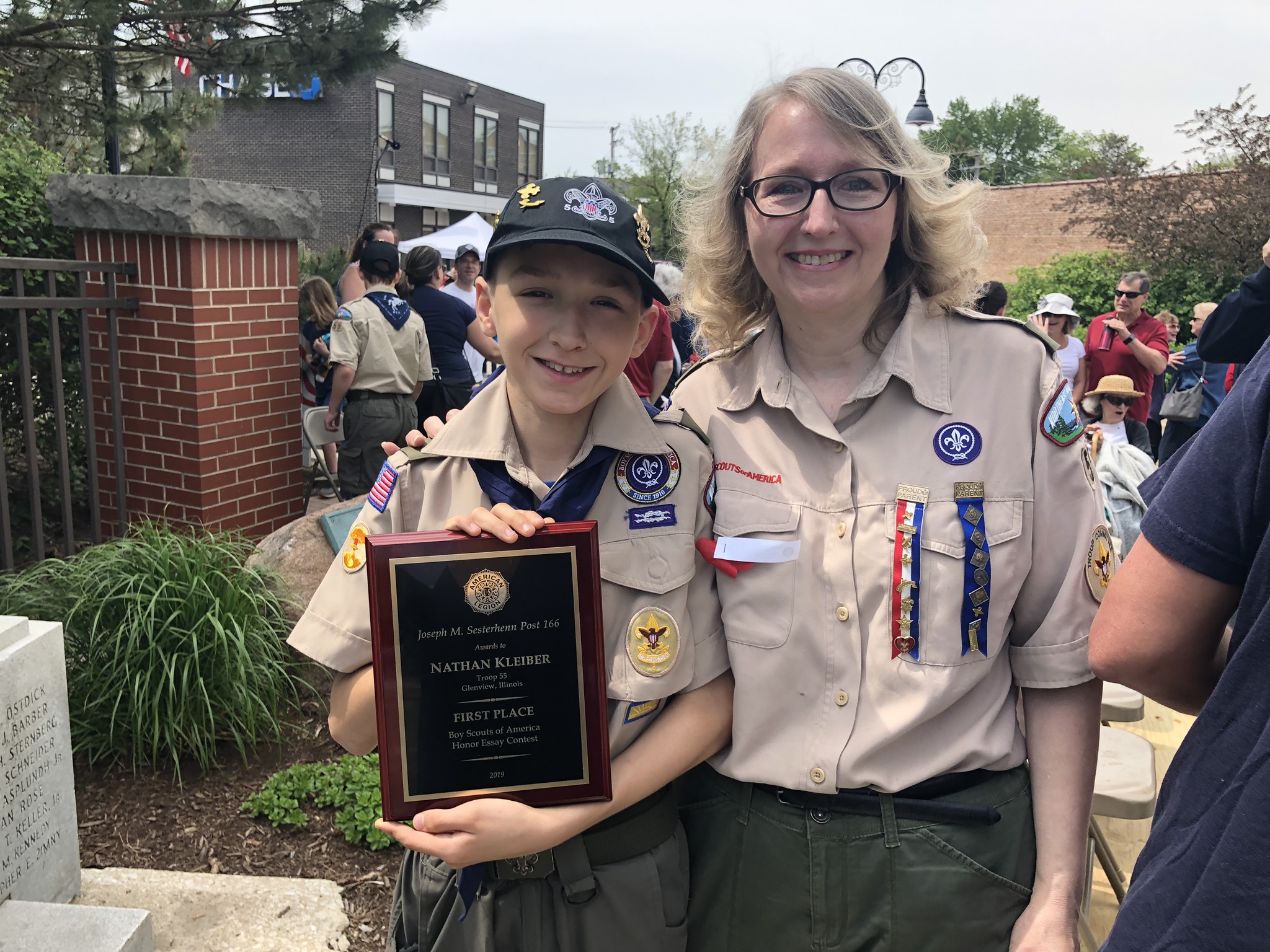 Nathan Kleiber with his Mom