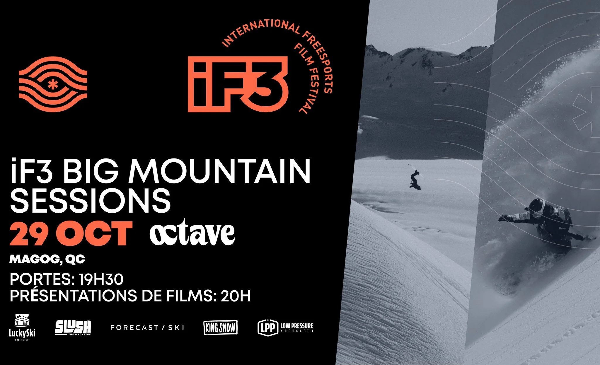 🎬 iF3 Festival  &Agrave; MAGOG : DERNI&Egrave;RE CHANCE POUR VOS BILLETS V.I.P. !

Il reste peu de billets pour la soir&eacute;e de films iF3 du jeudi 29 octobre. Faites vite, c&rsquo;est jeudi prochain !
📅 Jeudi 29 octobre, d&egrave;s 19h30
📍 Oct
