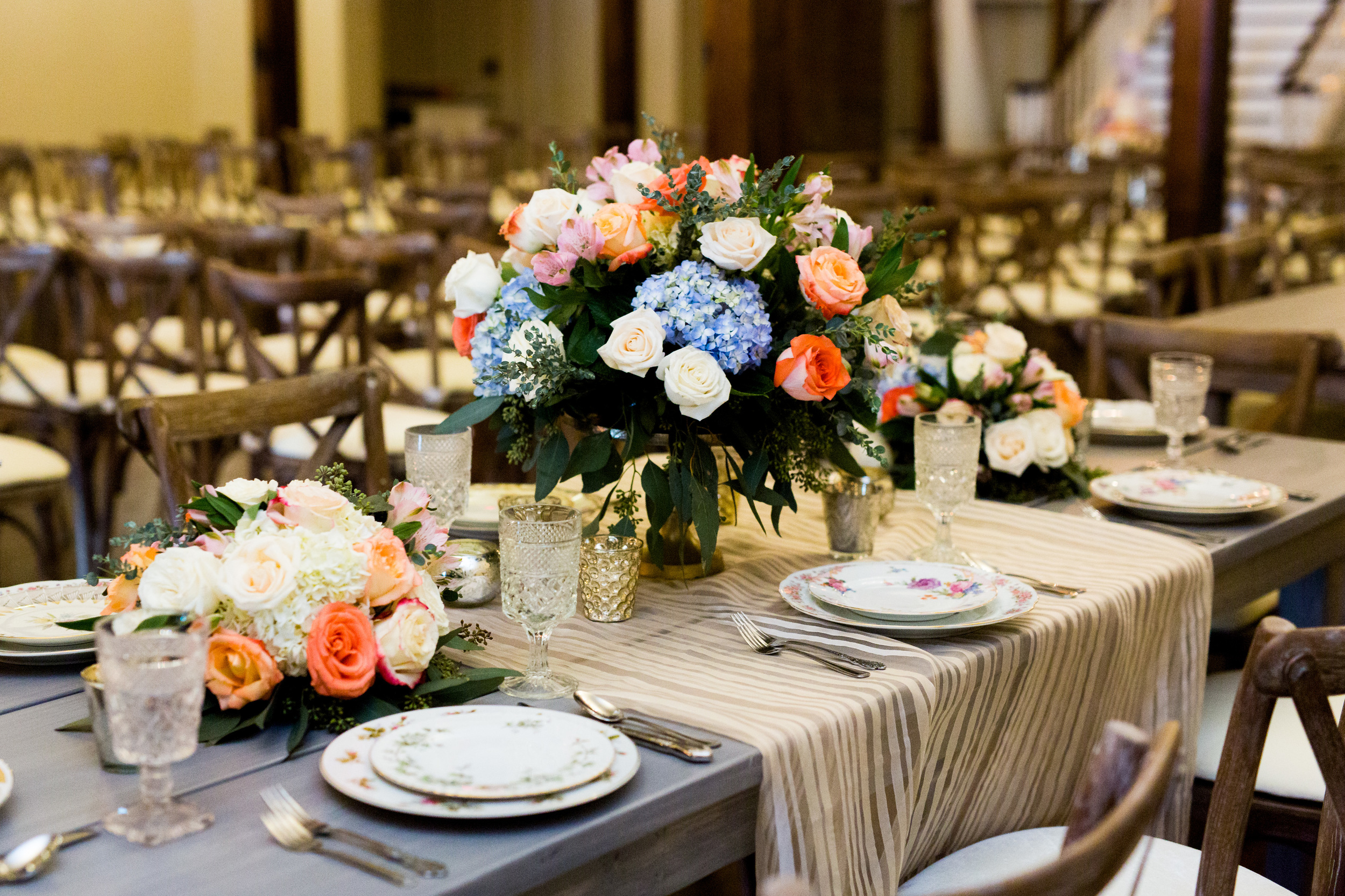 The Grand Canadian Theater OKC Purcell Wedding Venue Ashley Porton Photography Tony Foss Flowers Vintage Tabletop Rental
