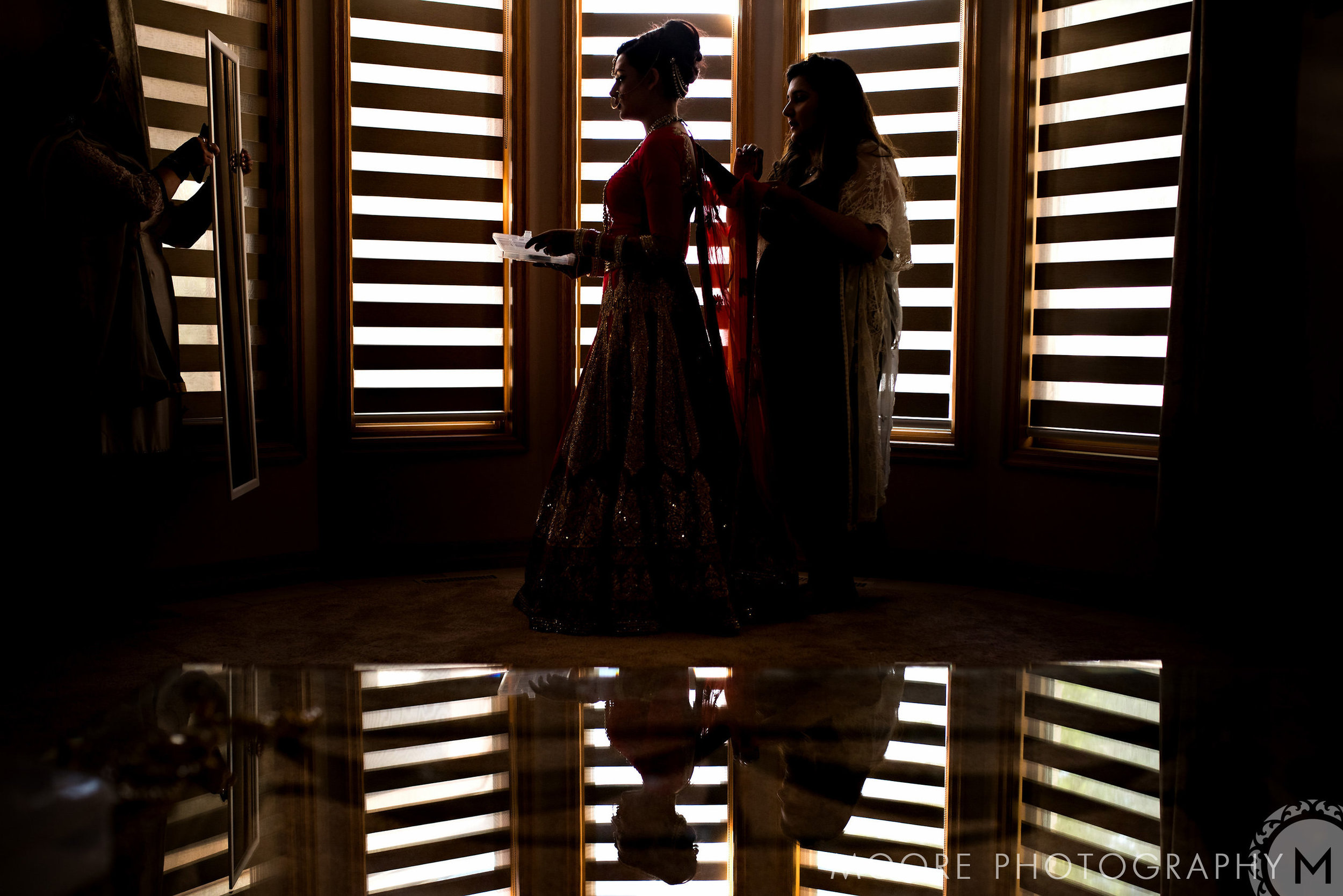 Bridal Outfit Pinning in Progress. Photo Thanks to: Moore Photography