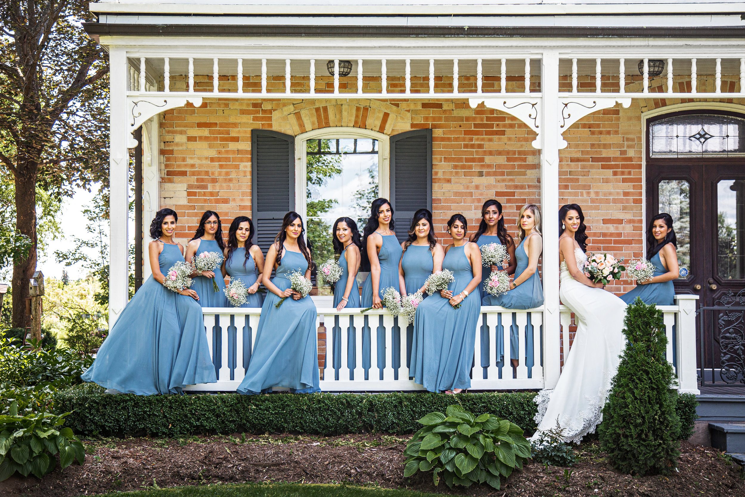 bride bridesmaids wedding photo belcroft rustic farm venue.jpg