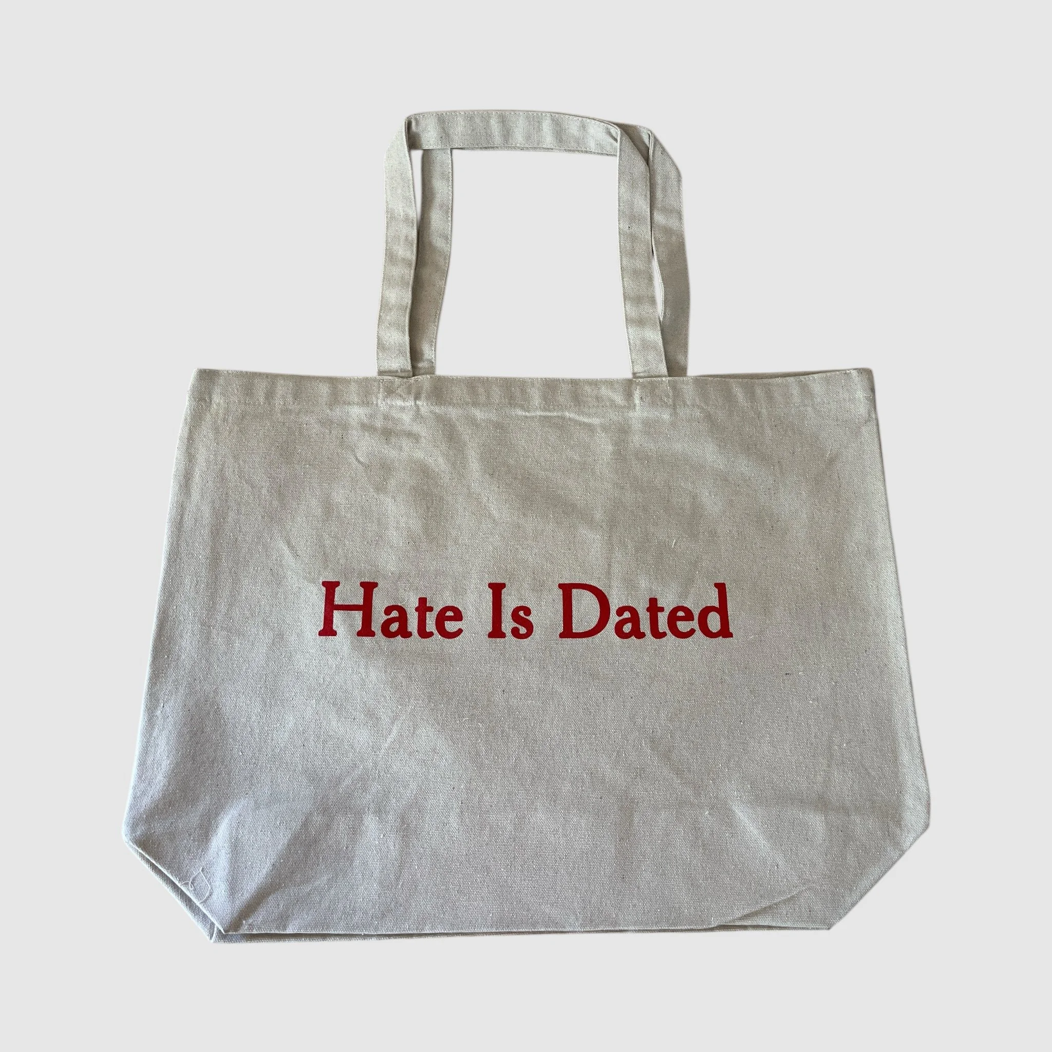 Hate Is Dated Tote laying Flat.JPG