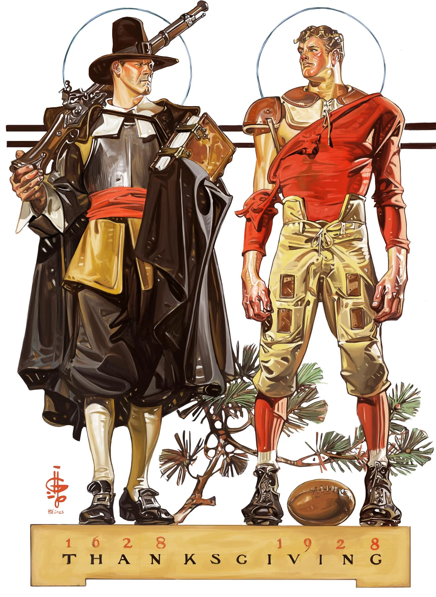 Master Study, J.C. Leyendecker, Thanksgiving 1928