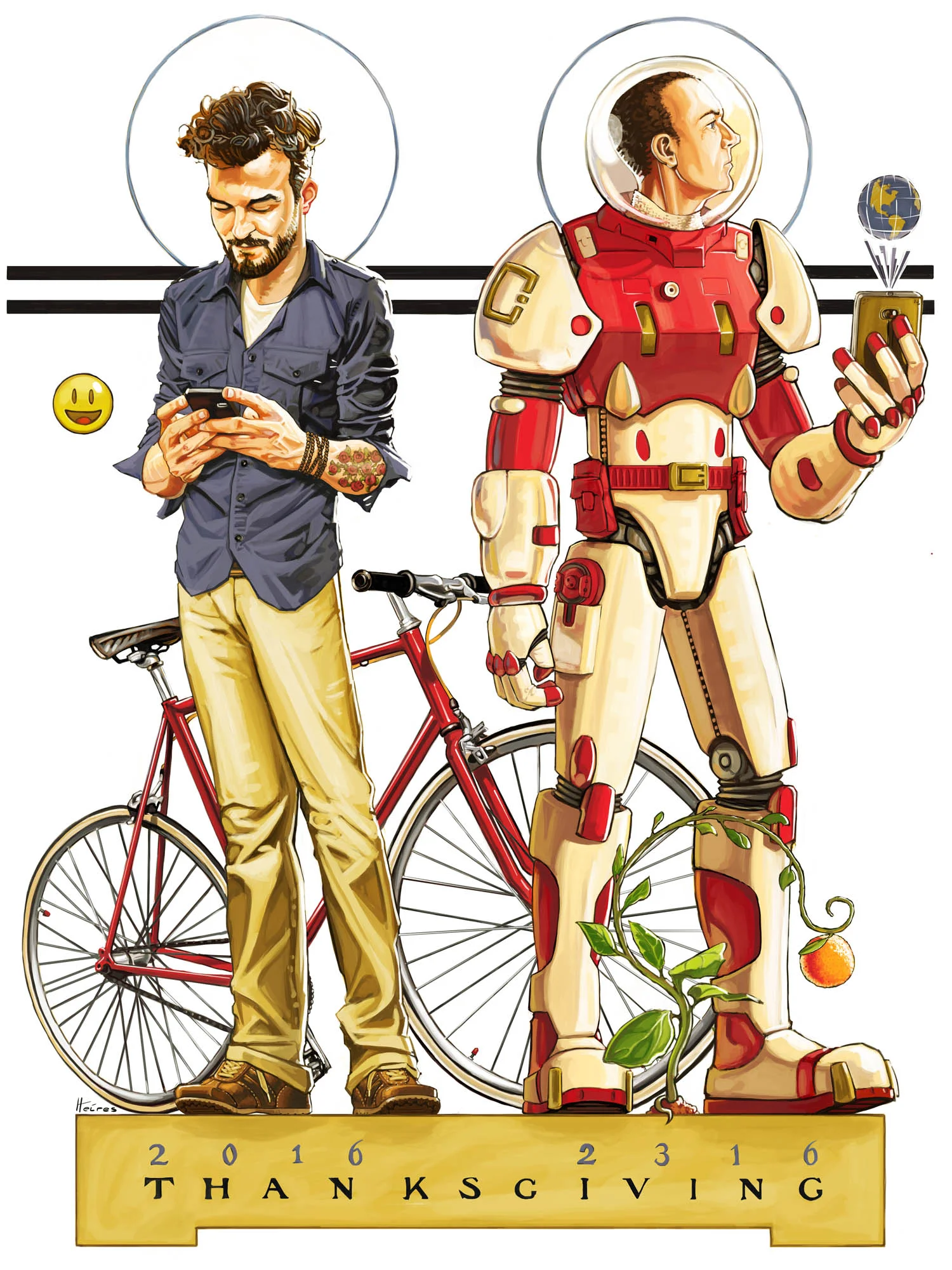 J.C. Leyendecker Homage, Thanksgiving 2016
