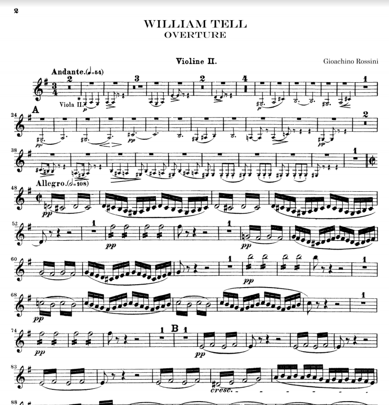 William Tell Overture Handcrank Music Box Gioacchino Rossini 