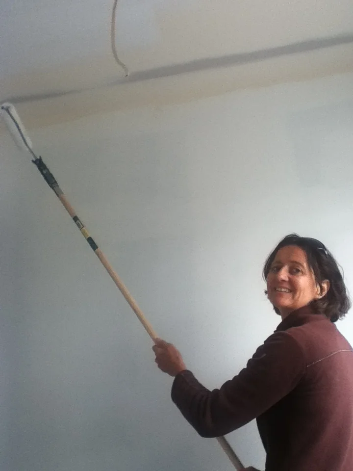Aude painting at our working bee - thanks everyone for your help!
