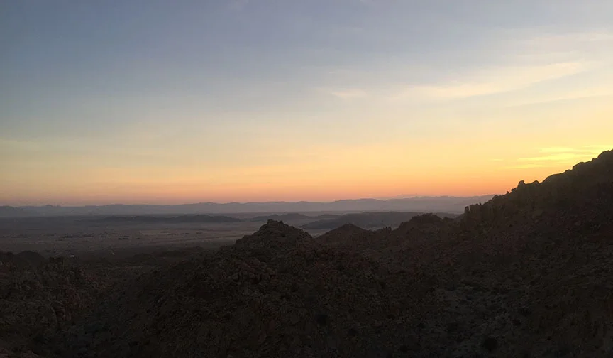 North View Trail in Joshua Tree National Park at sunrise. Photo by Lindsay Hollinger.
