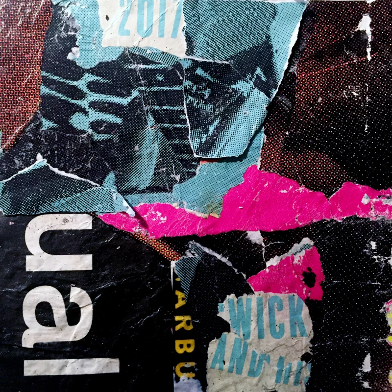 Final tweaks - Mixed media collage using torn street posters