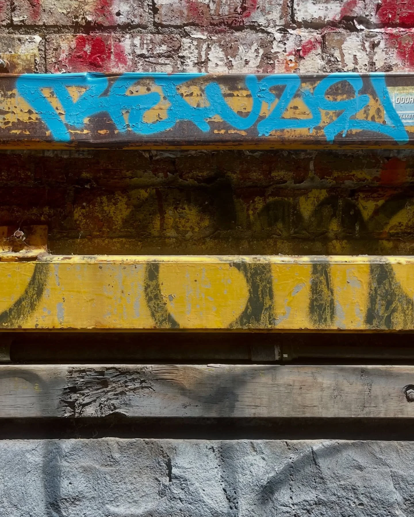 Built. Painted. Tagged. Repaired.
Then repeated for decades.

I&rsquo;m always drawn to these accidental compositions. Layers of time pressed into one surface.

#MelbourneStreets
#IndustrialMelbourne
#Melbournephotography
#UrbanComposition