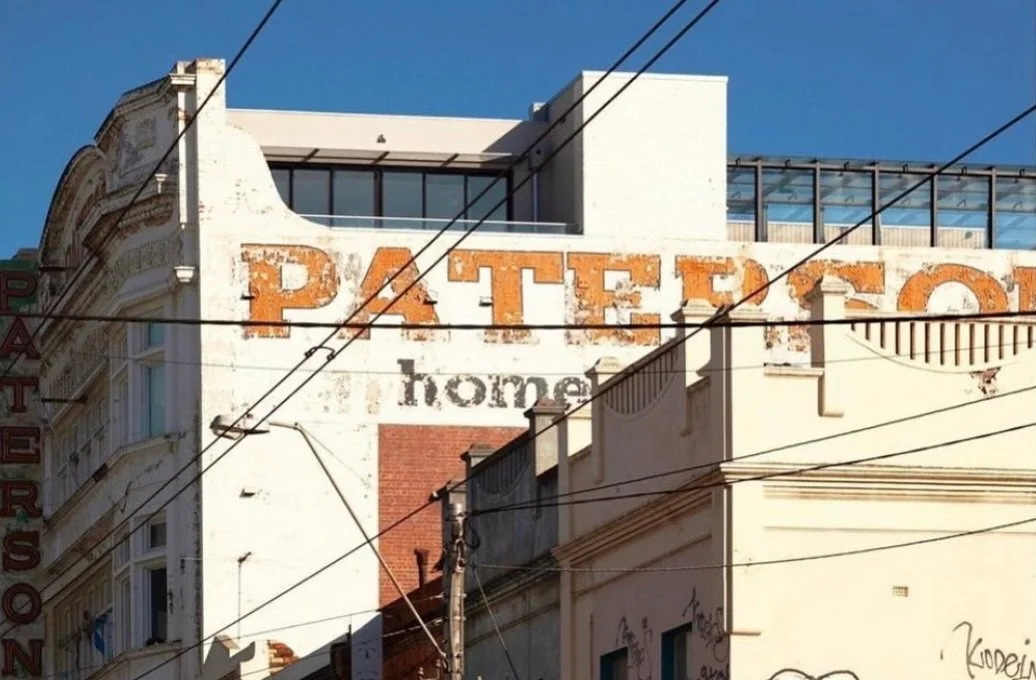 Paterson &mdash; Smith Street.

A ghost sign from Melbourne&rsquo;s retail past quietly fading above the street.

Look up next time you&rsquo;re walking Smith St.

#ghostsigns
#melbournehistory
#smithstreetmelbourne
#urbanlayers
#hiddenmelbourne