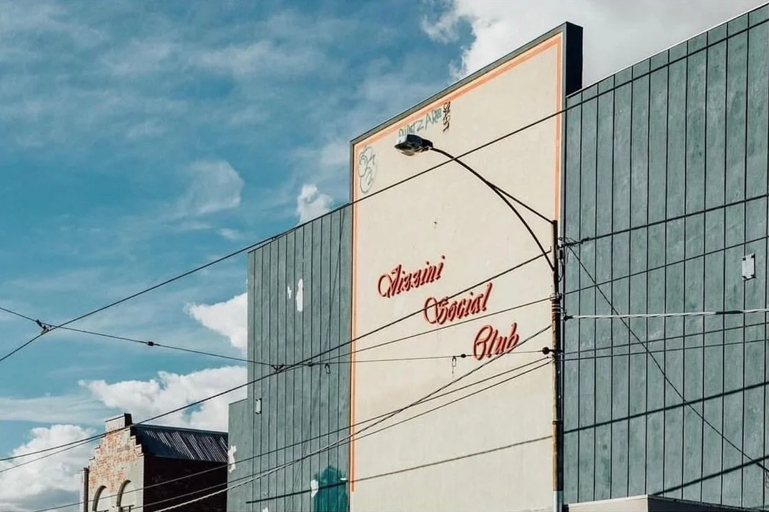Vizzini Social Club.

The room is gone. The name stays, painted in script on green corrugated steel. Still holding its ground against the wires and the sky.

#hiddennorth #ghostsigns #brunswickeast #melbournestreets #melbournephotography
Some things 