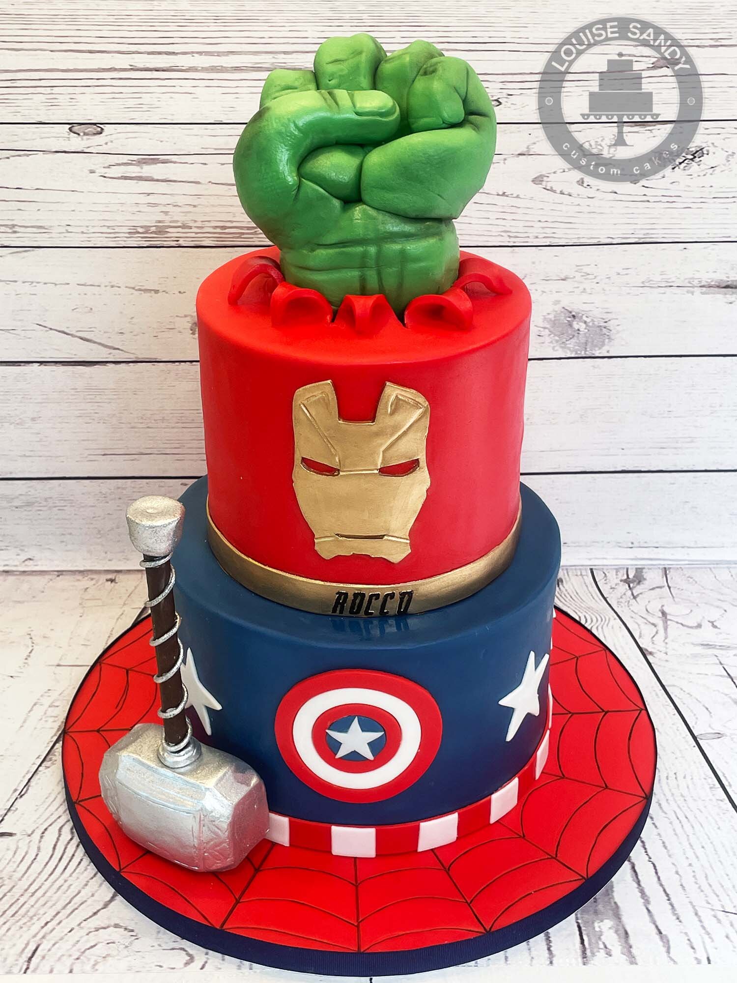 Hulk and Thor Birthday Cake