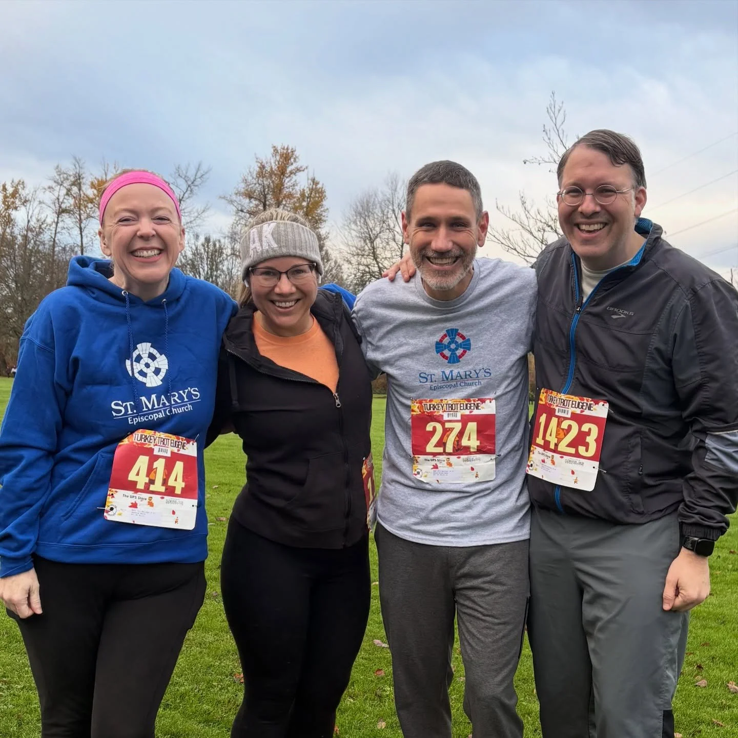 Colleagues who run together have fun together! 🏃&zwj;♀️🏃🏃&zwj;♀️🏃 We have been anticipating this Turkey Trot since three of us participated last year. A big shout out to Ryan who ran the race that started at 9 am and then went to church to preach