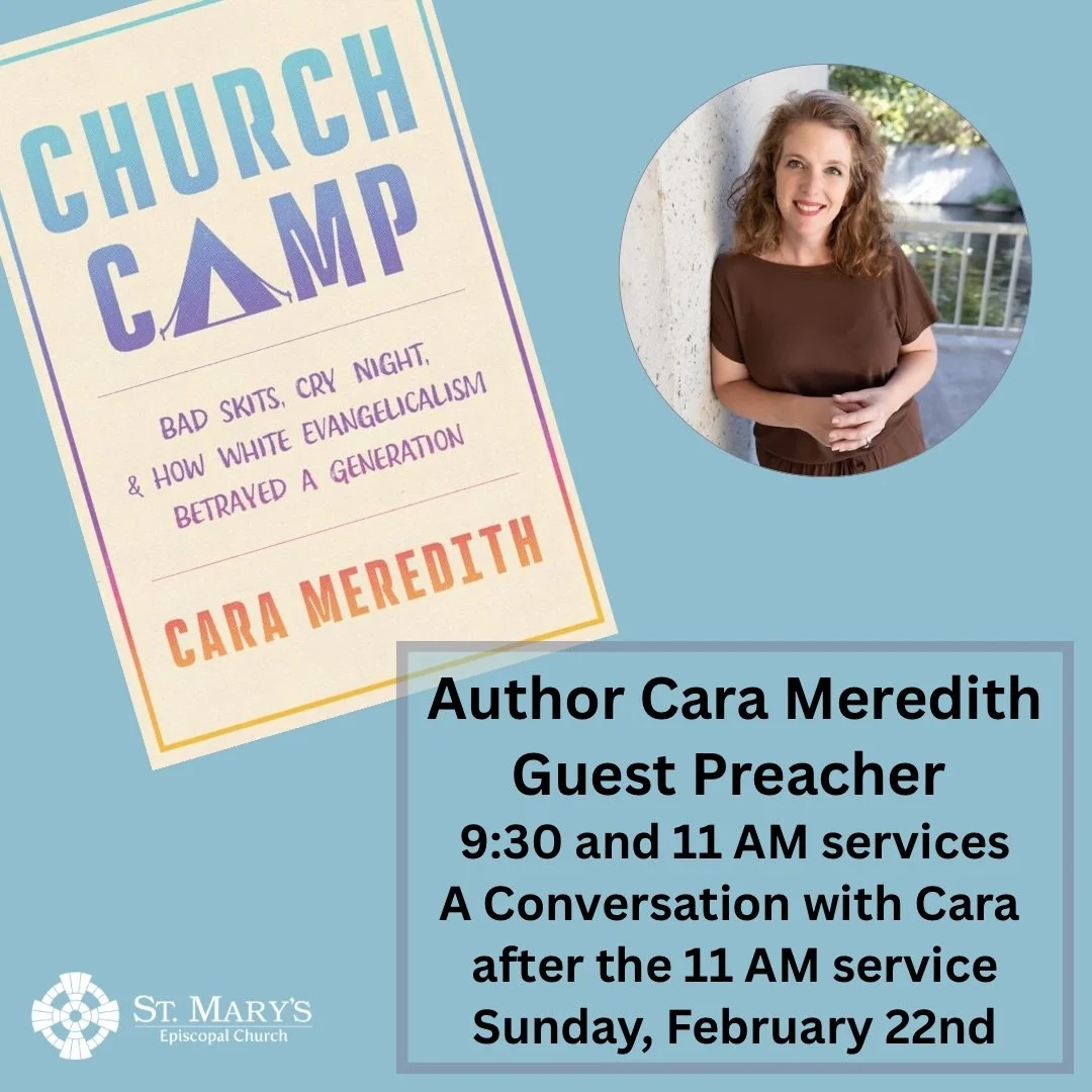 Guest Preacher - Author Cara Meredith

On Sunday, February 22nd, we will have a special guest preacher at the 9:30 and 11 AM services. Cara Meredith, a Pacific Northwest native, is the author of &ldquo;Church Camp&rdquo; and &ldquo;The Color of Life.