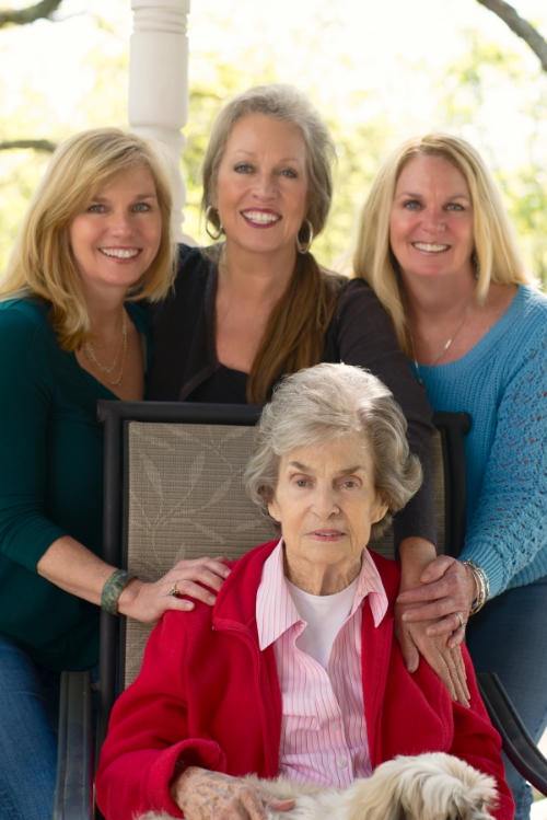 From left to right-Delinda, Donna, Delaney and sitting is Dot.