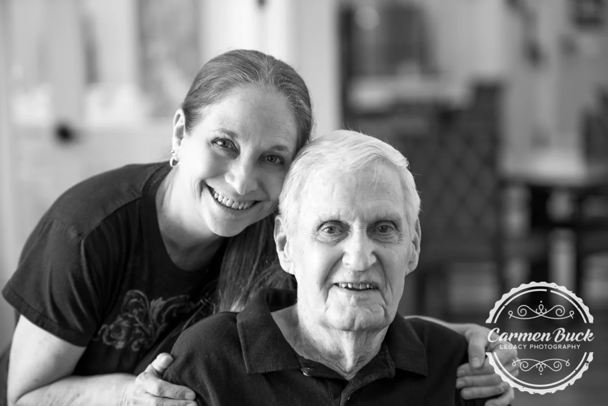 Vickie and her father Lasiter at age 94