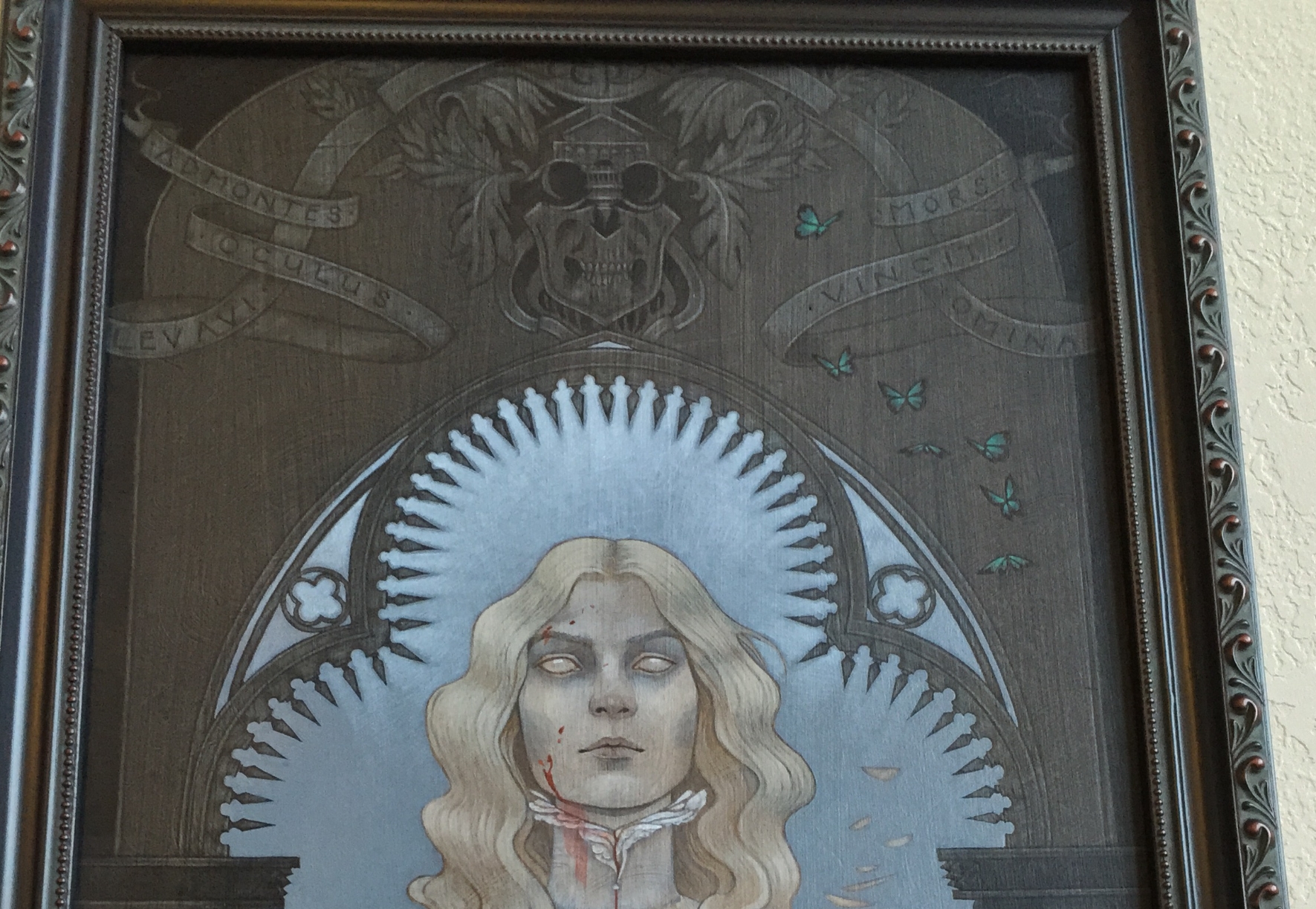  Detail of my piece for the show inspired by 'Crimson Peak'.