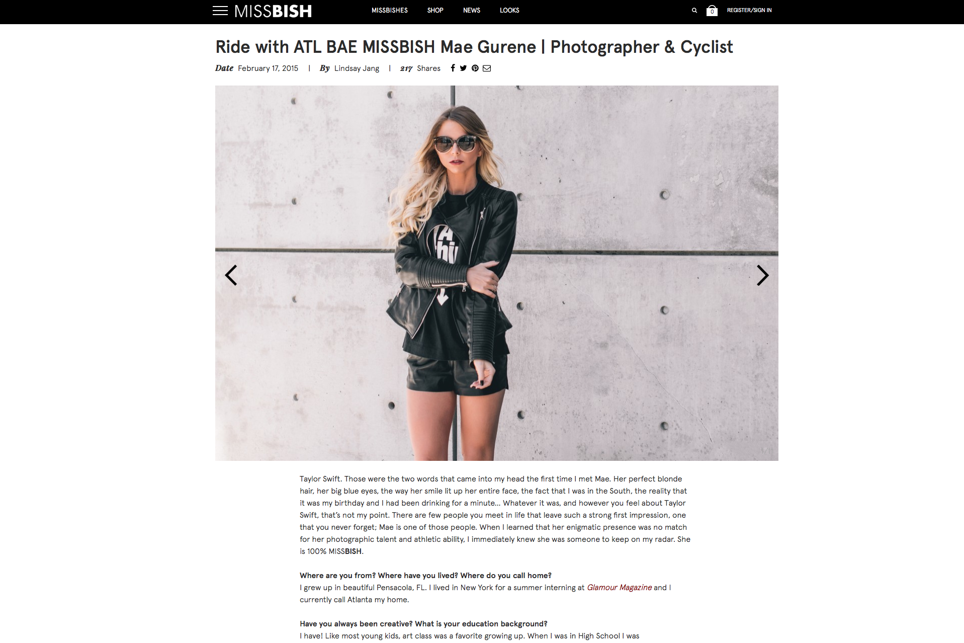 MISSBISH | Photographer & Cyclist
