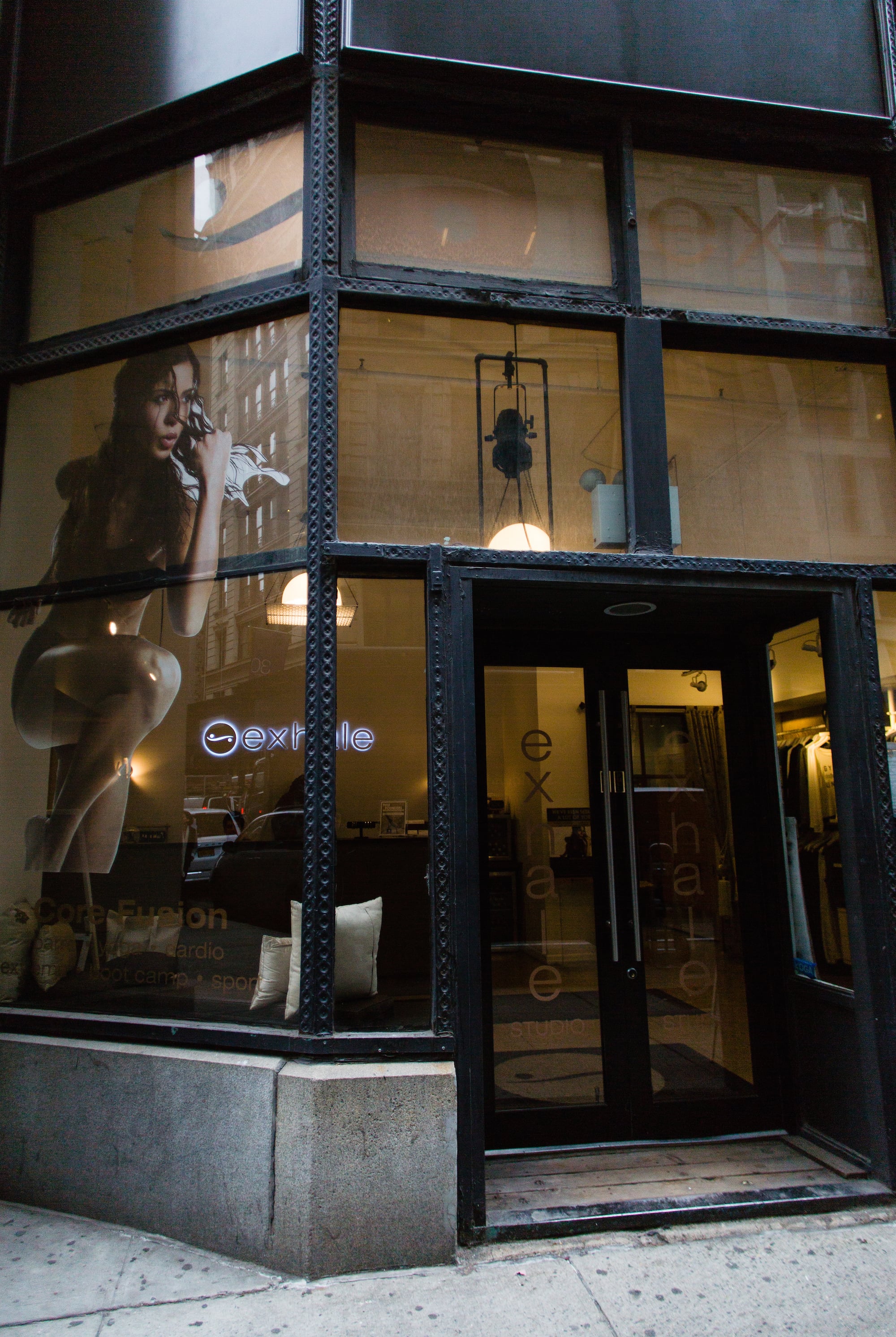 Exhale New York: 19 West 21 Street New York, NY 10010 - Members receive a complimentary week and access to $25 classes, complimentary week and we also have plans to introduce classes at he Brand Assembly Square.